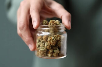 Cannabis in a jar